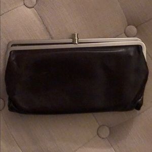 Hobo Lauren clutch wallet dark brown leather